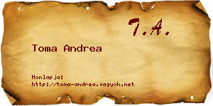 Toma Andrea névjegykártya